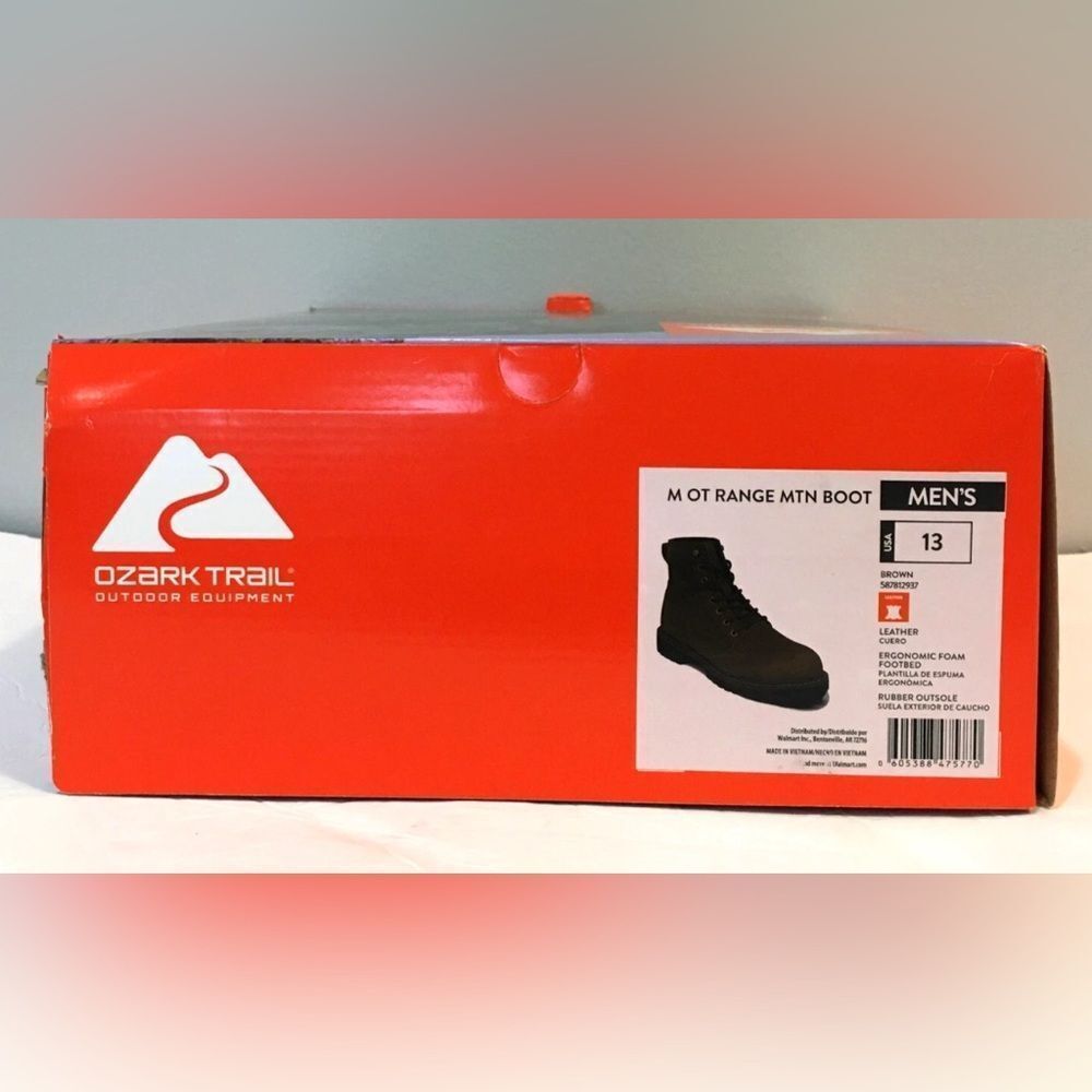 OZARK TRAIL MEN'S Size 13 Boots RANGE CLEAN TOE MOUNTAIN HIKING & HUNTING NIB - Picture 9 of 9